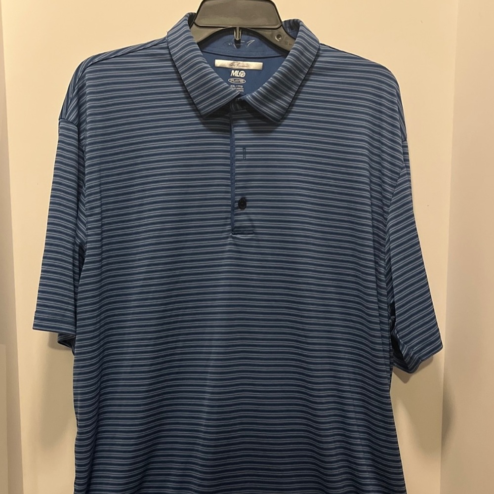 Golf Club Striped S/S Golf Polo Greg Norman